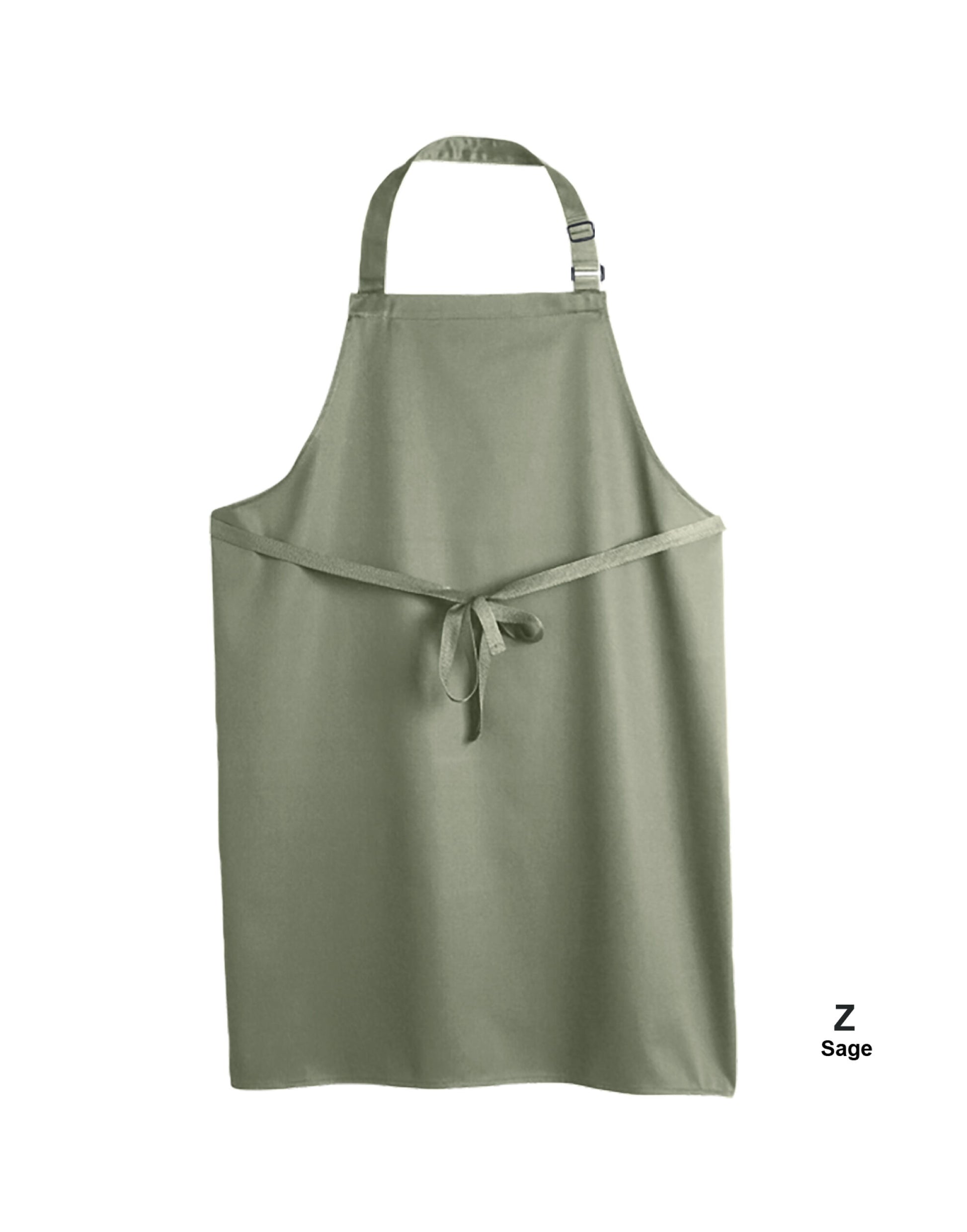 Multi-Coloured Recycled Bib Apron - Sage