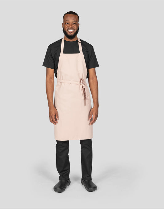 Multi-Coloured Recycled Bib Apron - Biscuit