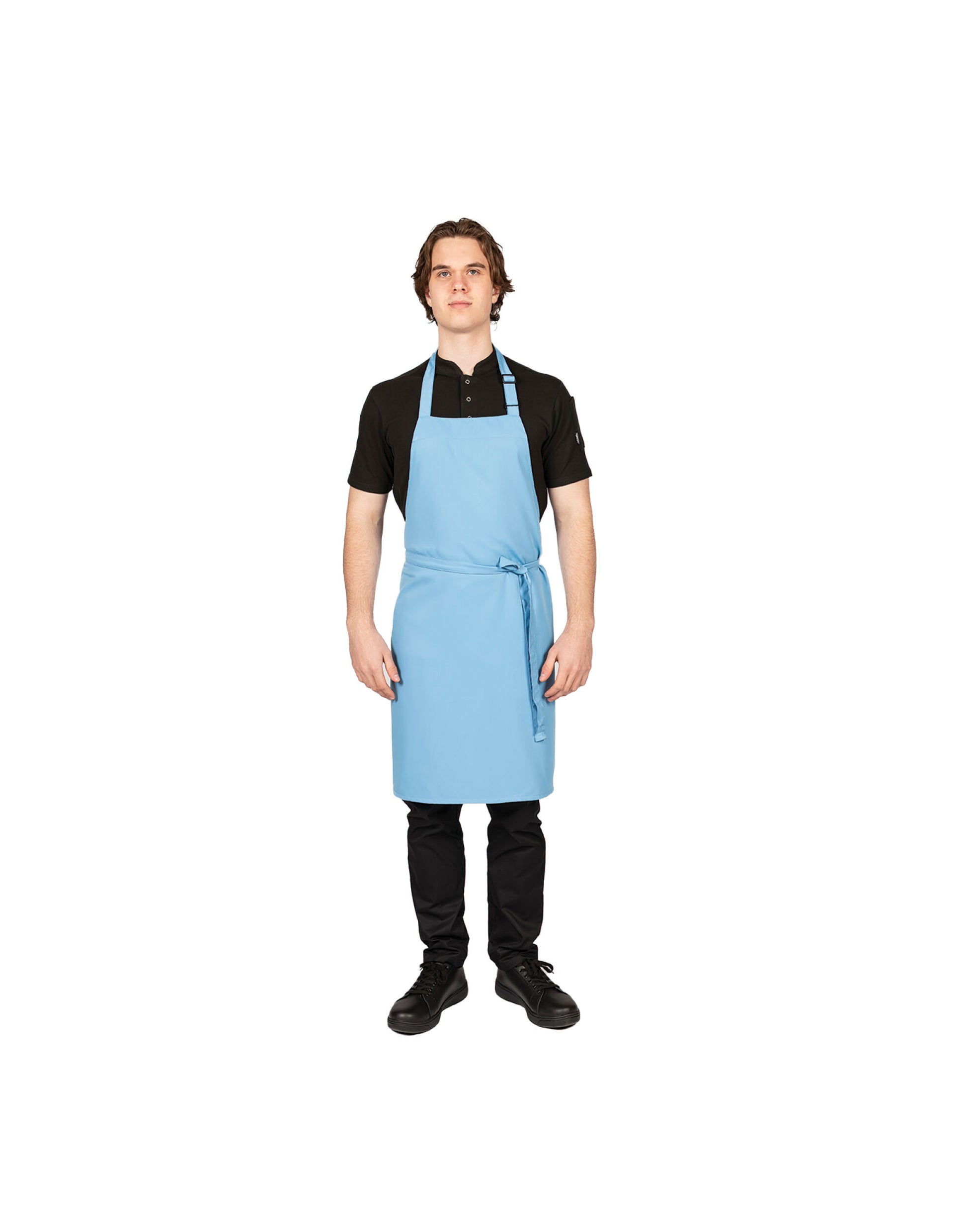 Multi-Coloured Recycled Bib Apron - Mid Blue