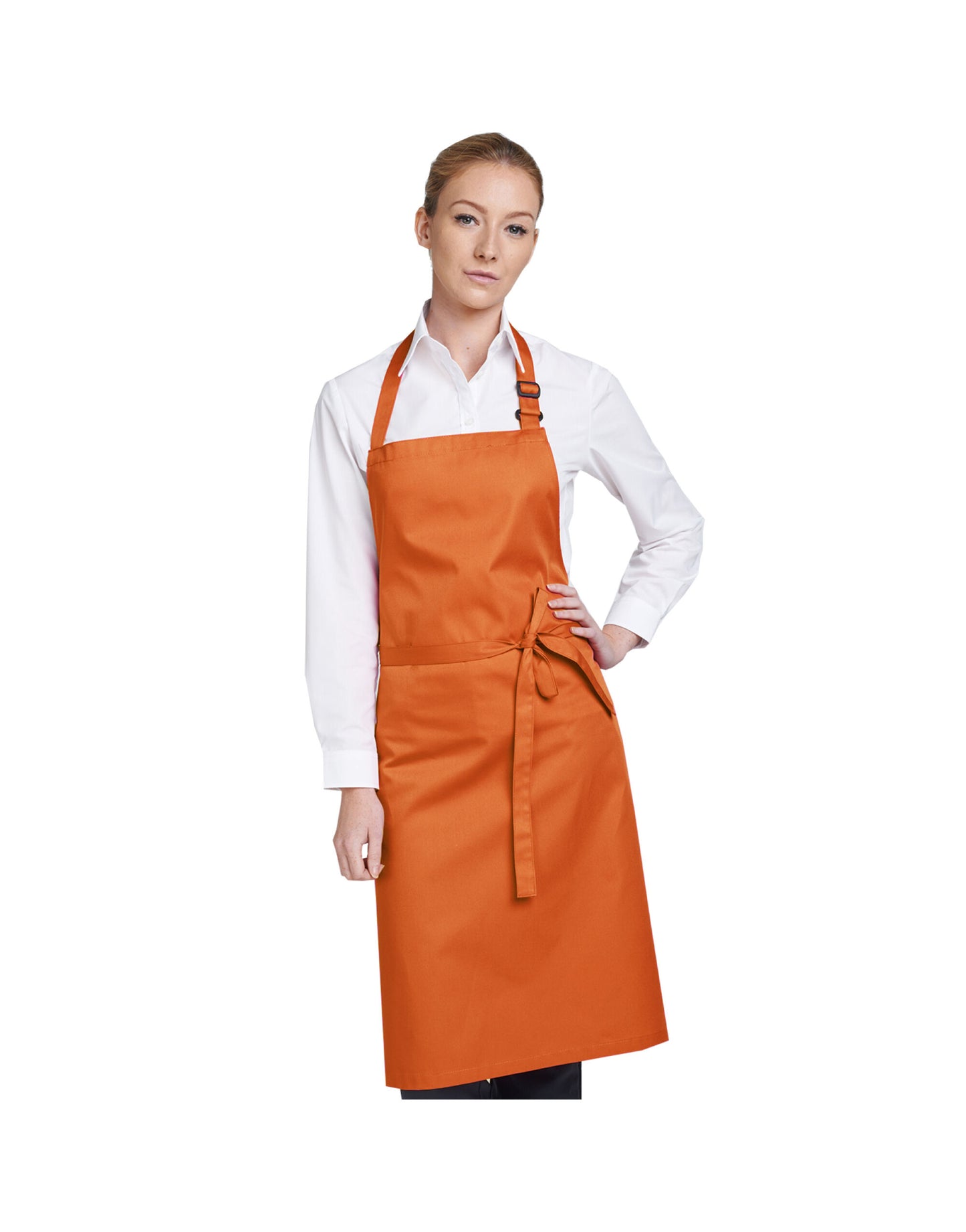 Multi-Coloured Recycled Bib Apron - Orange
