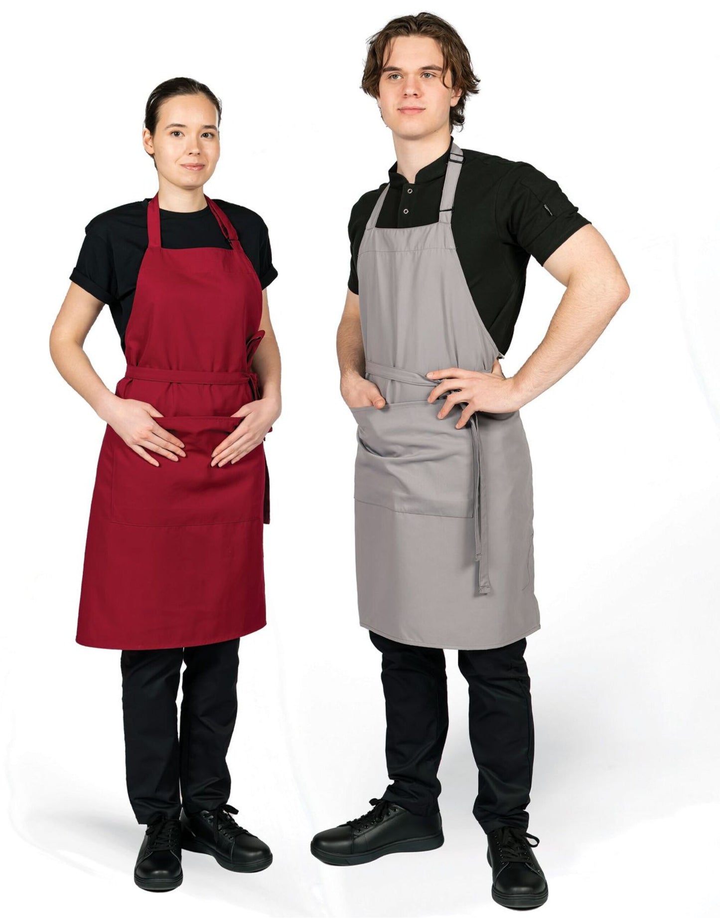 Recycled Bib Apron With Pocket - Griffin Grey