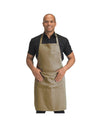 Recycled Bib Apron With Pocket - Biscuit