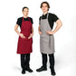 Recycled Bib Apron With Pocket - Claret
