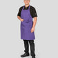 Recycled Bib Apron With Pocket - Purple