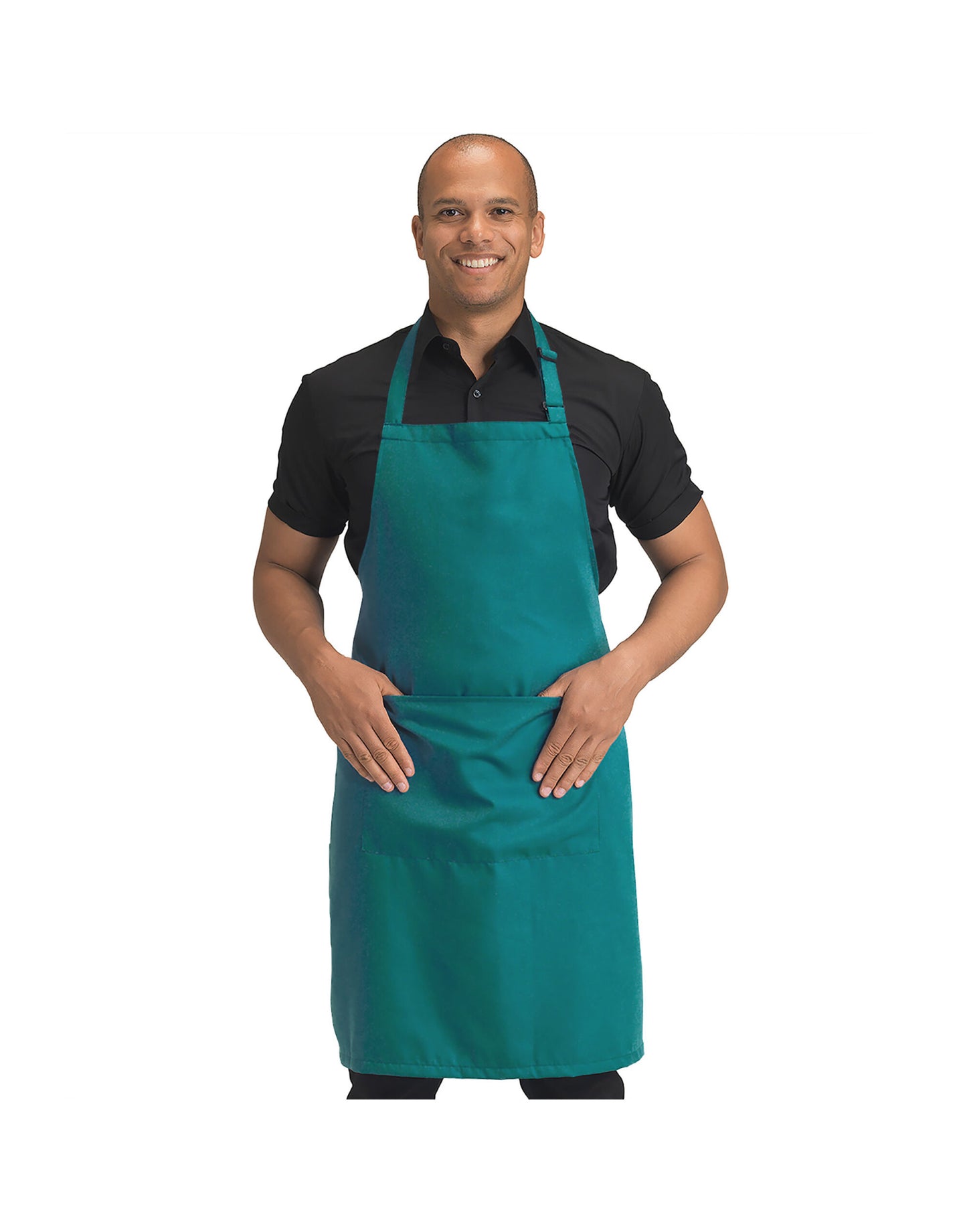 Recycled Bib Apron With Pocket - Sea Grass