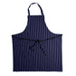 Large Cotton Striped Apron - Navy/White