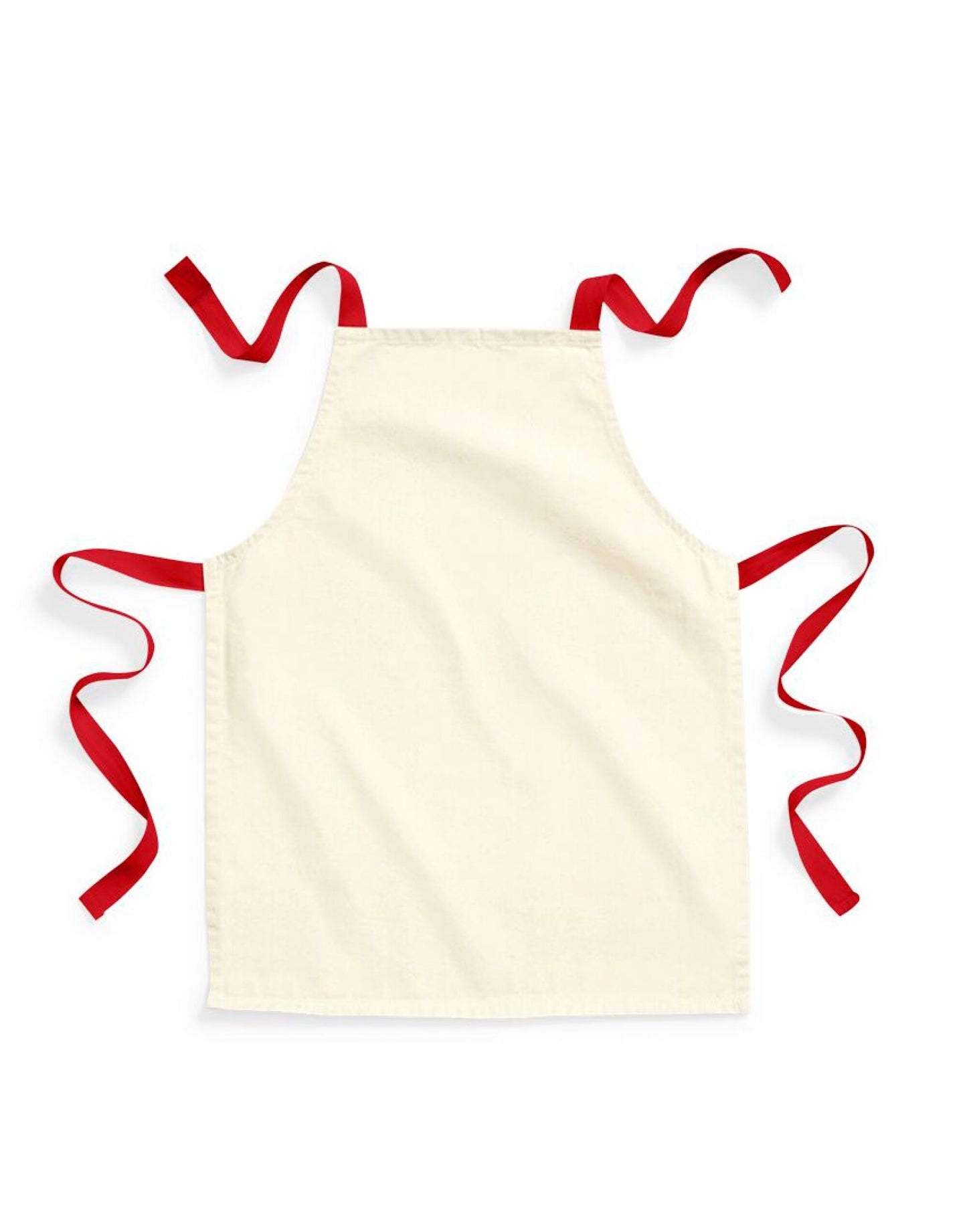 FairTrade Cotton Junior Apron - Natural/classic Red