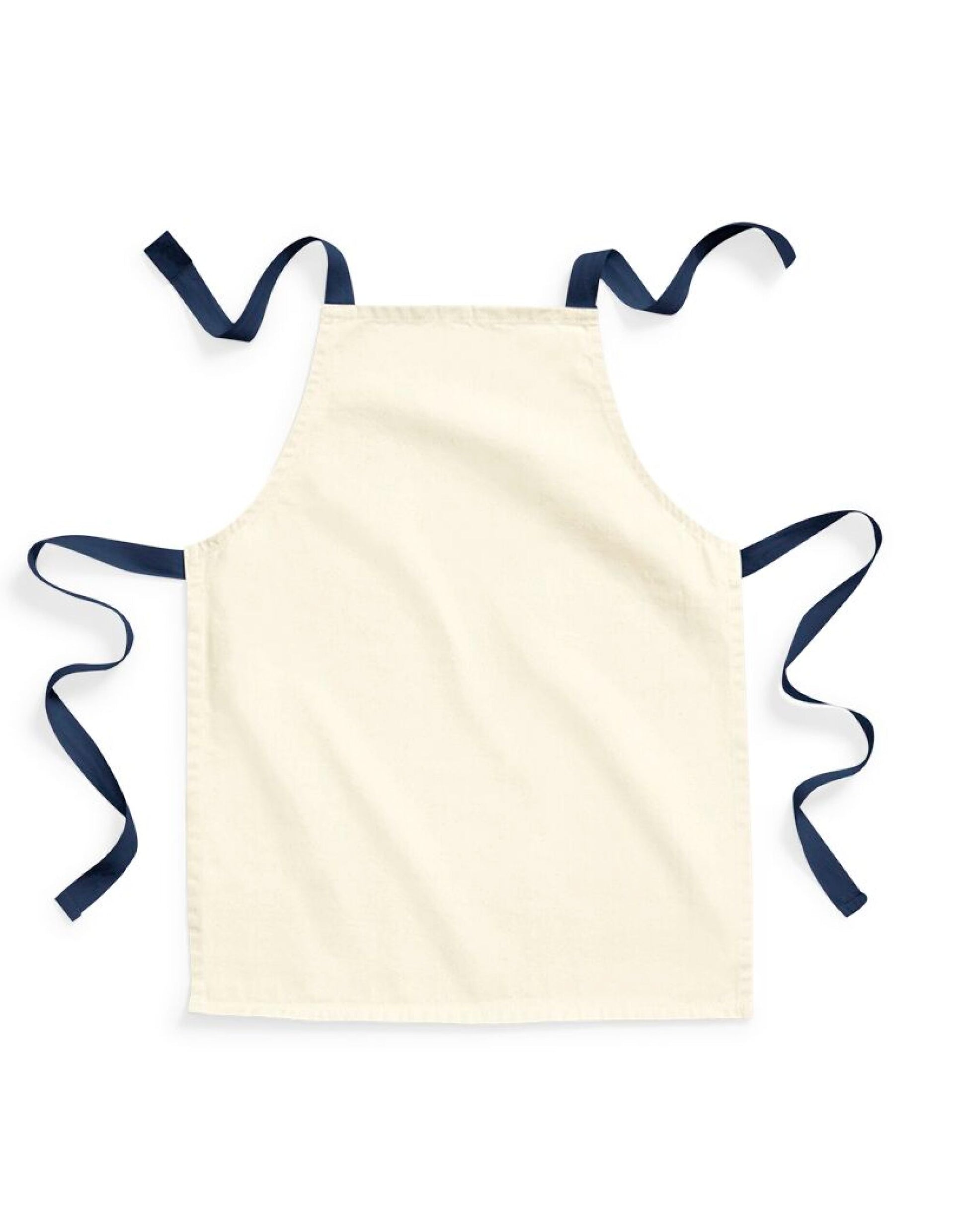 FairTrade Cotton Junior Apron - Natural/French Navy