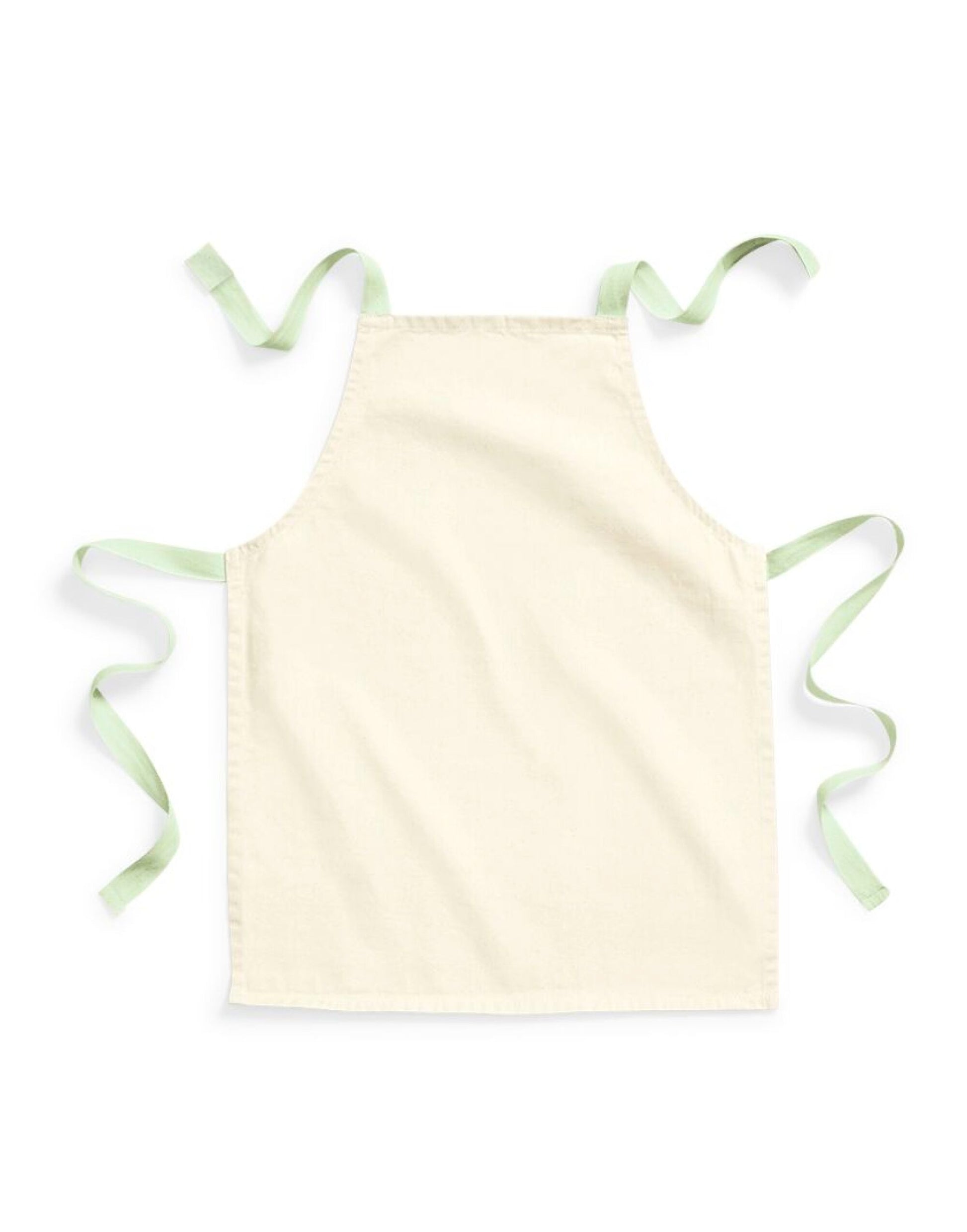 FairTrade Cotton Junior Apron - Natural/Pistachio