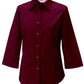 Ladies' 3/4 Sleeve Fitted Stretch Shirt - Port