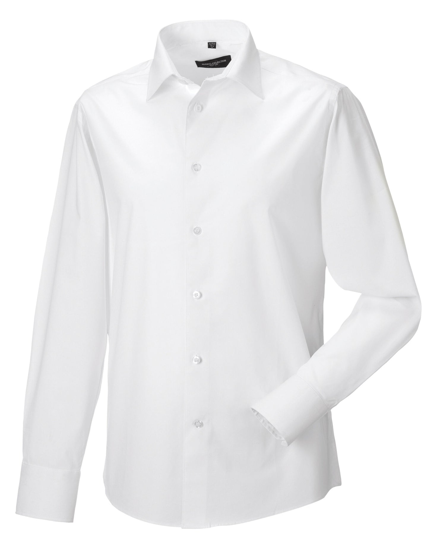 Men's Long Sleeve Fitted Stretch Shirt - White