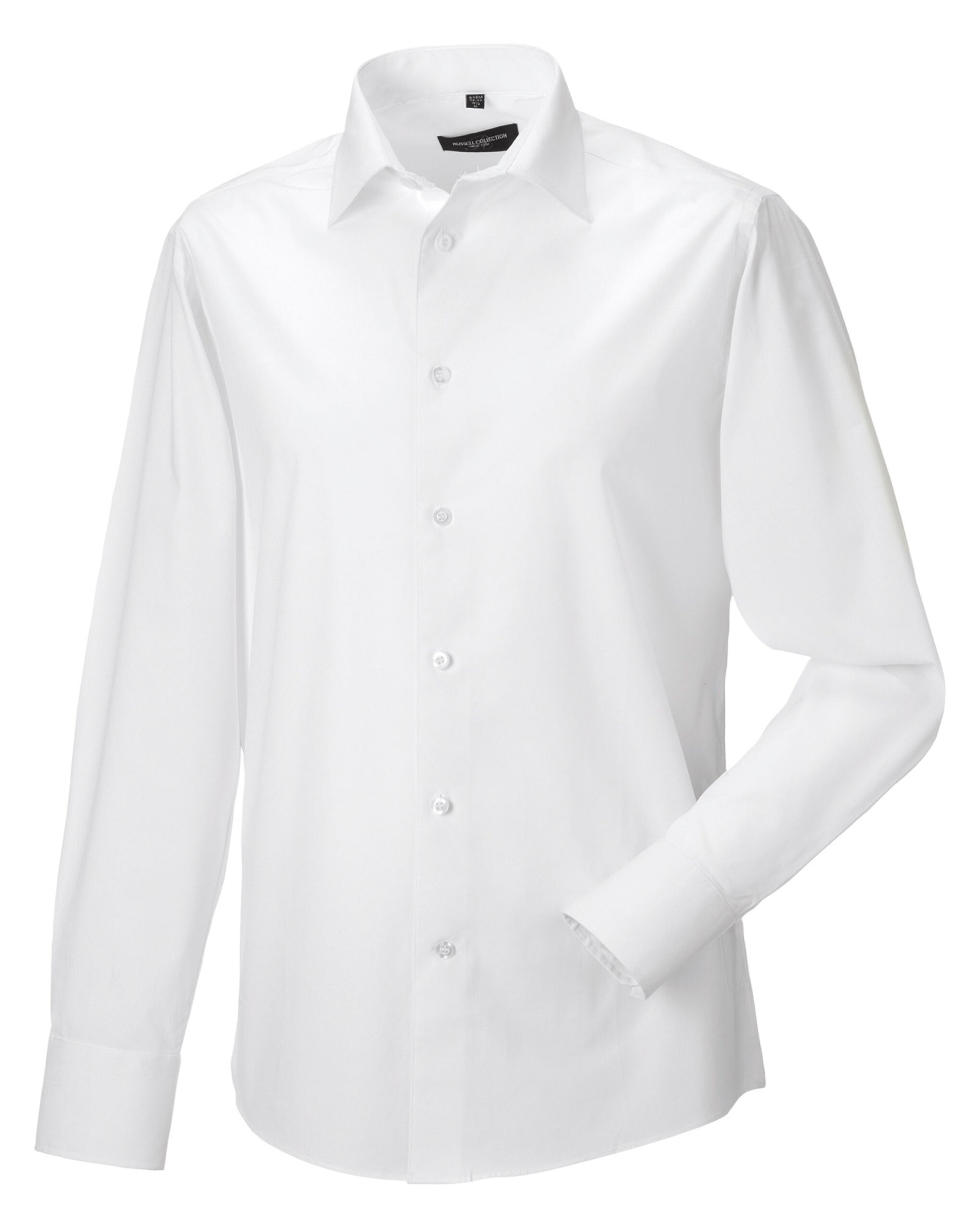 Men's Long Sleeve Fitted Stretch Shirt - White