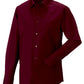 Men's Long Sleeve Fitted Stretch Shirt - Port
