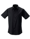 Men's Short Sleeve Fitted Stretch Shirt - Black