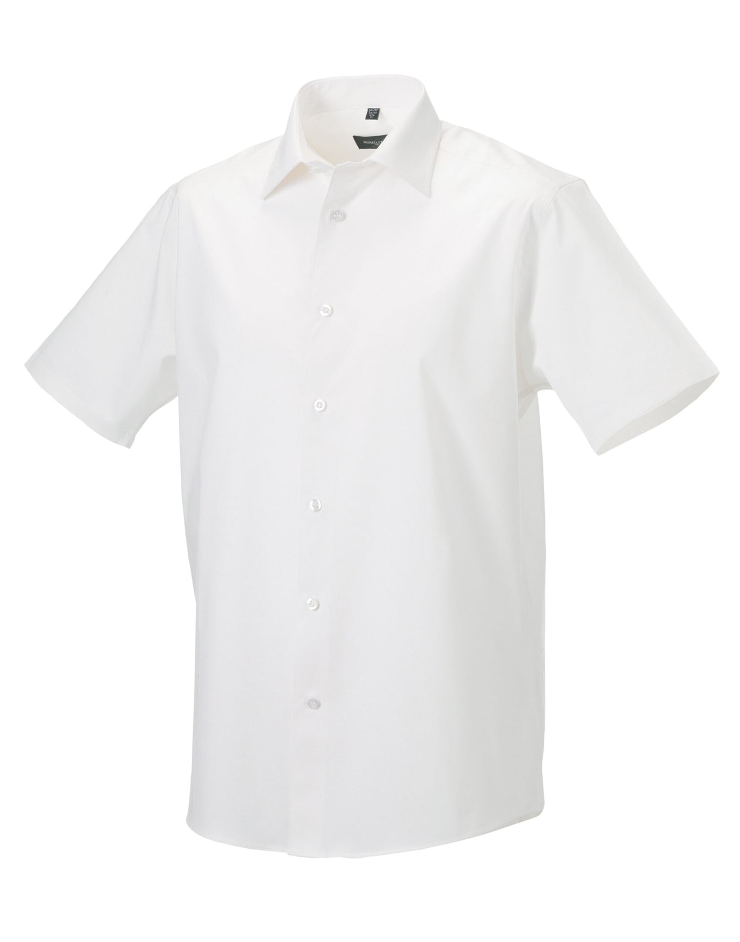 Men's Short Sleeve Fitted Stretch Shirt - White