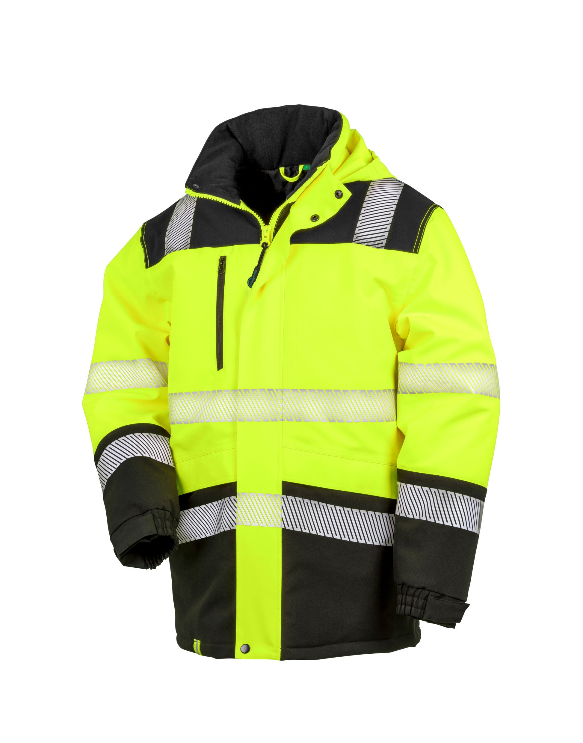 Recycled Extreme Tech Printable Softshell Coat - Fluorescent Yellow/Black