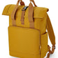Recycled Twin Handle Roll-Top Laptop Backpack - Mustard