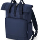 Recycled Twin Handle Roll-Top Laptop Backpack - Navy Dusk