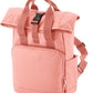 Recycled Mini Twin Handle Roll-Top Backpack - Blush Pink