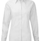 Ladies' Long Sleeve Tailored Herringbone Shirt - White