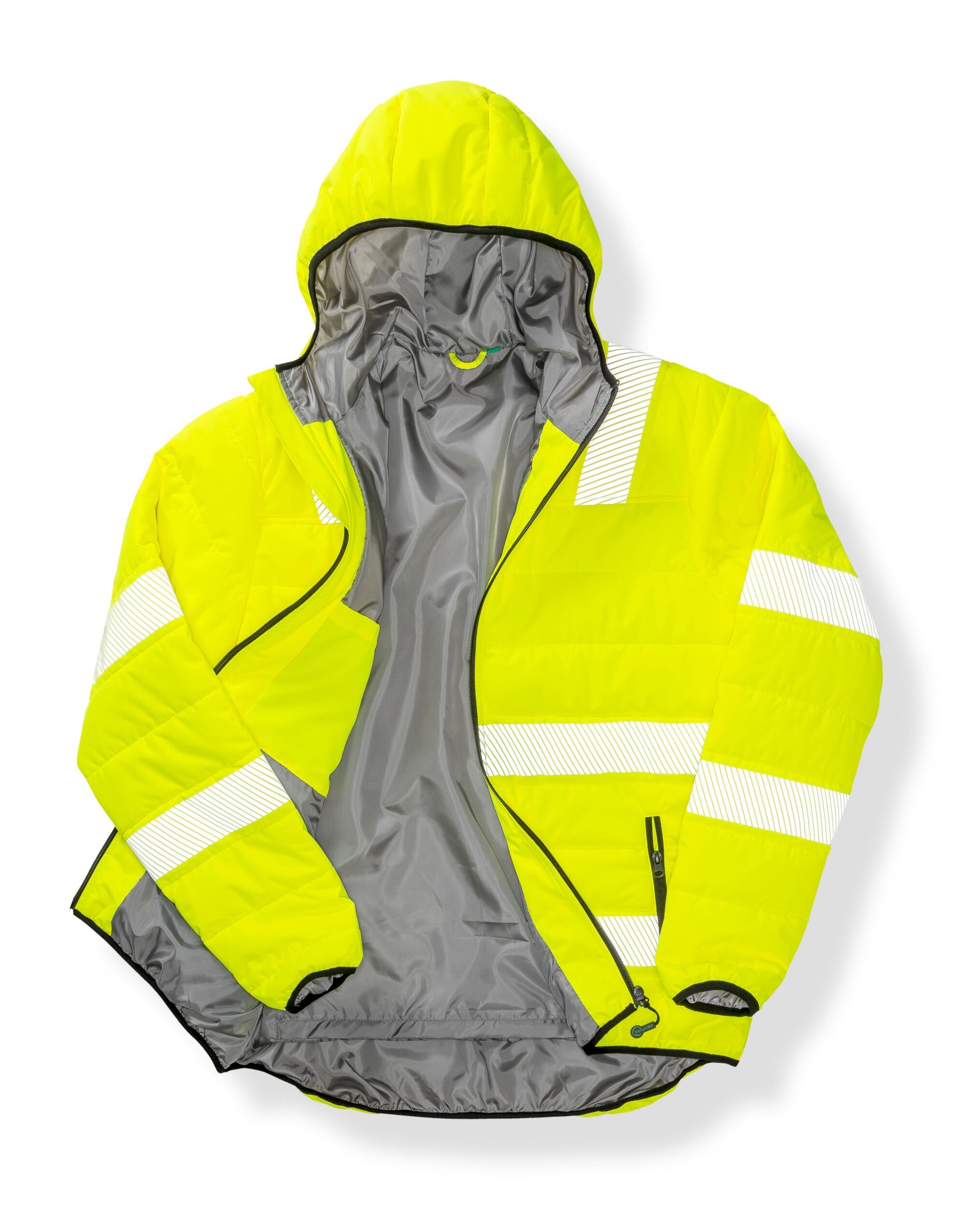 Recycled Ripstop Padded Safety Jacket - Fluoresent Yellow