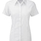 Ladies' Short Sleeve Tailored Herringbone Shirt - White