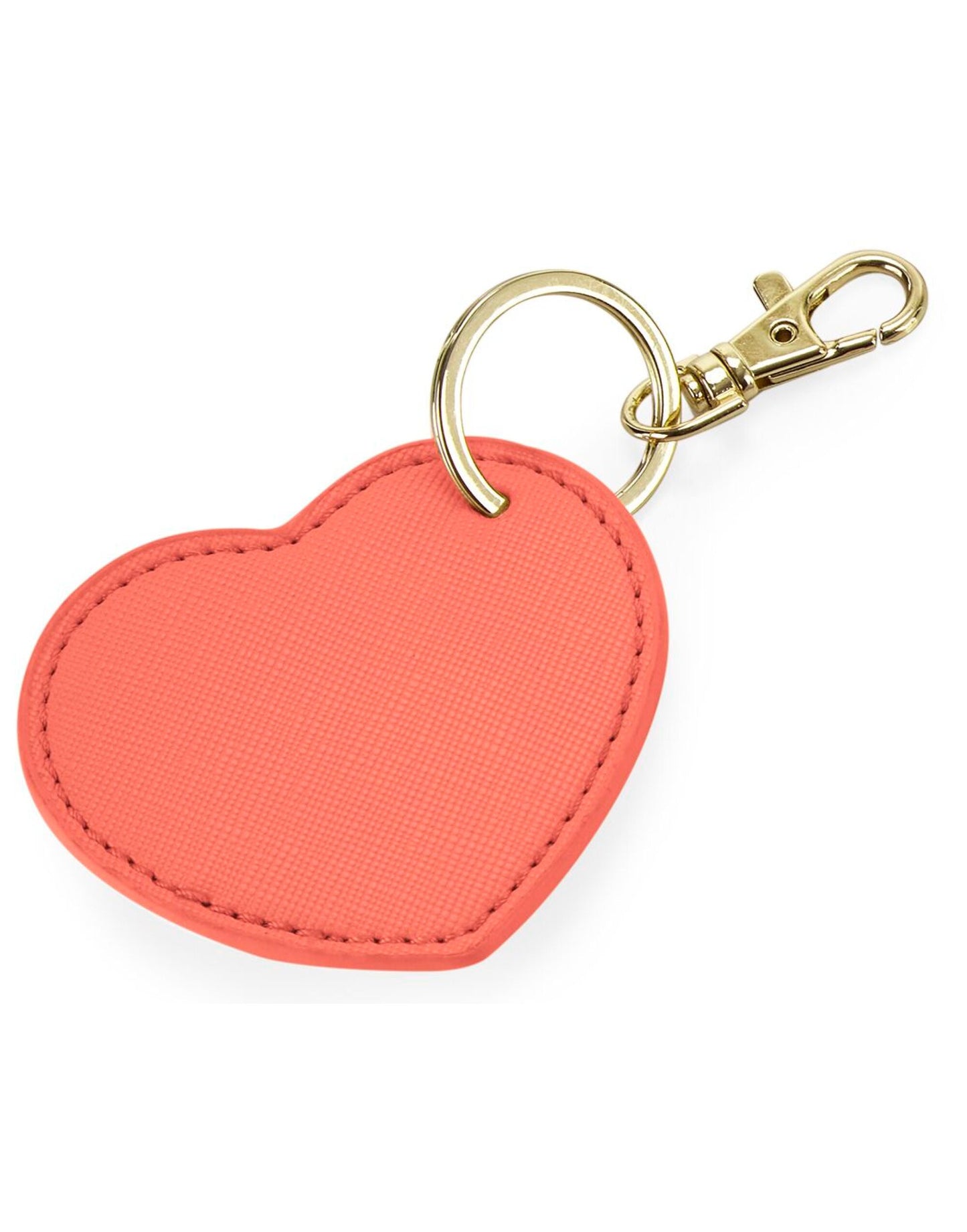 Boutique Heart Key Clip - Coral
