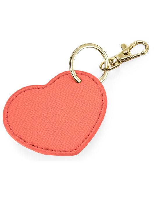 Boutique Heart Key Clip - Coral