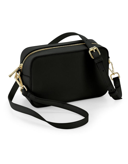Boutique Structured Cross Body Bag - Black