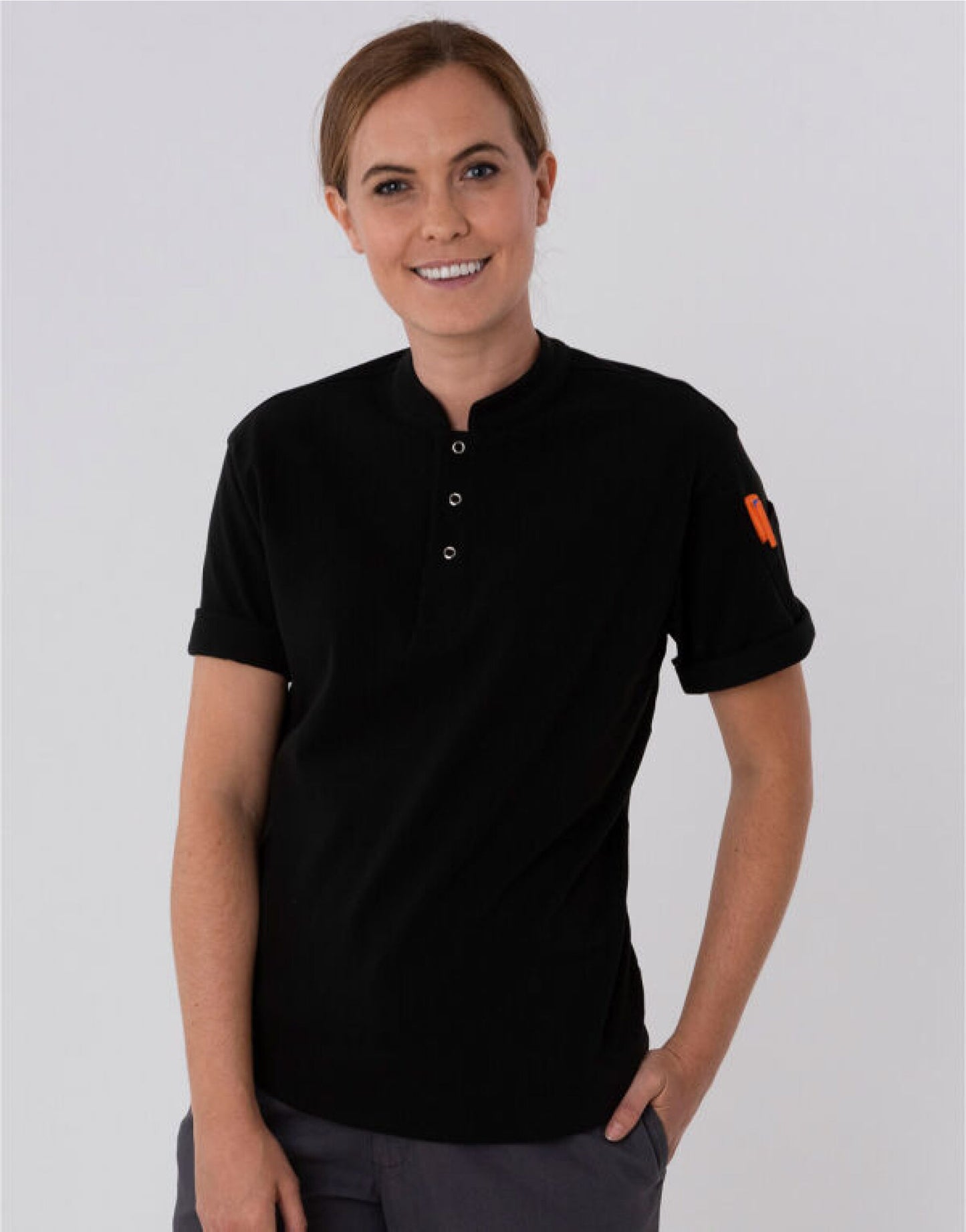 Le Chef Pique Chef Shirt - Black