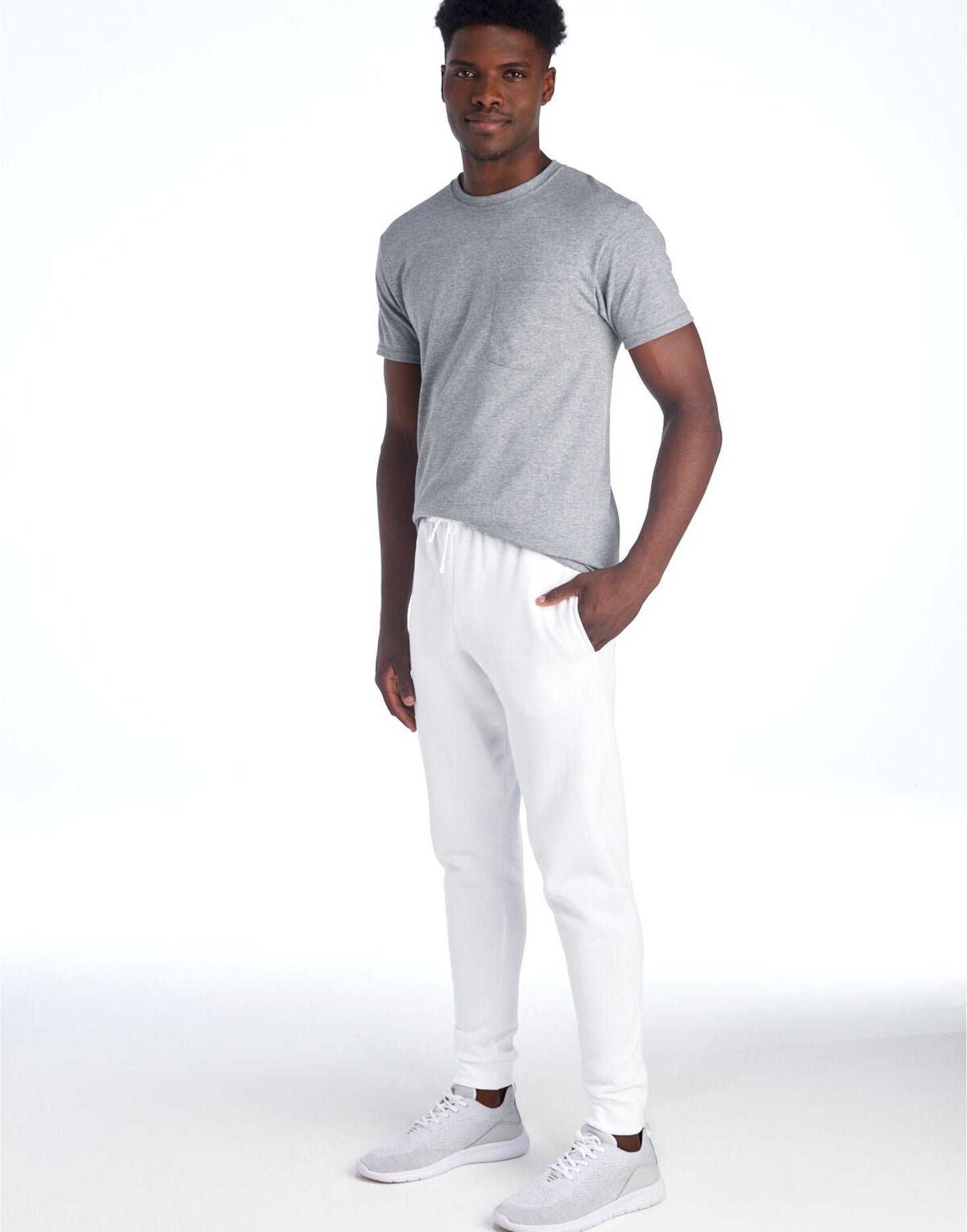 NuBlend® Pocketed Jog Sweatpant - White