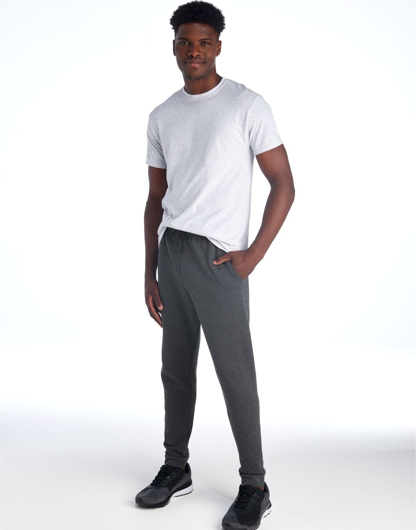 NuBlend® Pocketed Jog Sweatpant - Black Heather