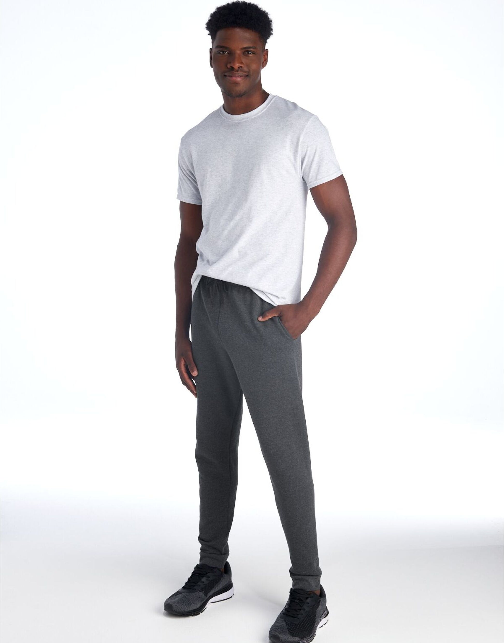 NuBlend® Pocketed Jog Sweatpant - Black Heather