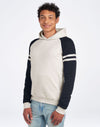 NuBlend® Varsity Colour-Block Hood - Oatmeal Heather/ Black Ink