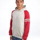 NuBlend® Varsity Colour-Block Hood - Oatmeal Heather/ Fiery Red Heather