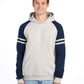 NuBlend® Varsity Colour-Block Hood - Oatmeal Heather/ Indigo Heather