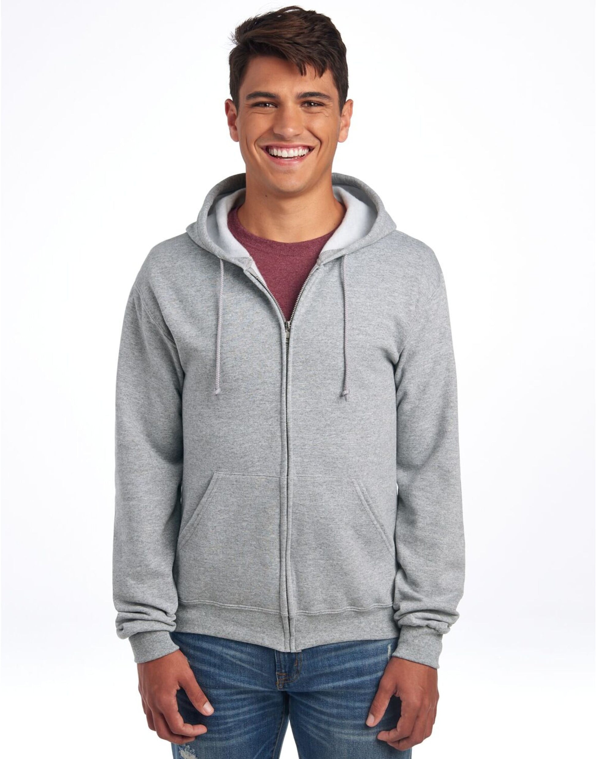 NuBlend® Full-Zip Hooded Sweat - Athletic Heather