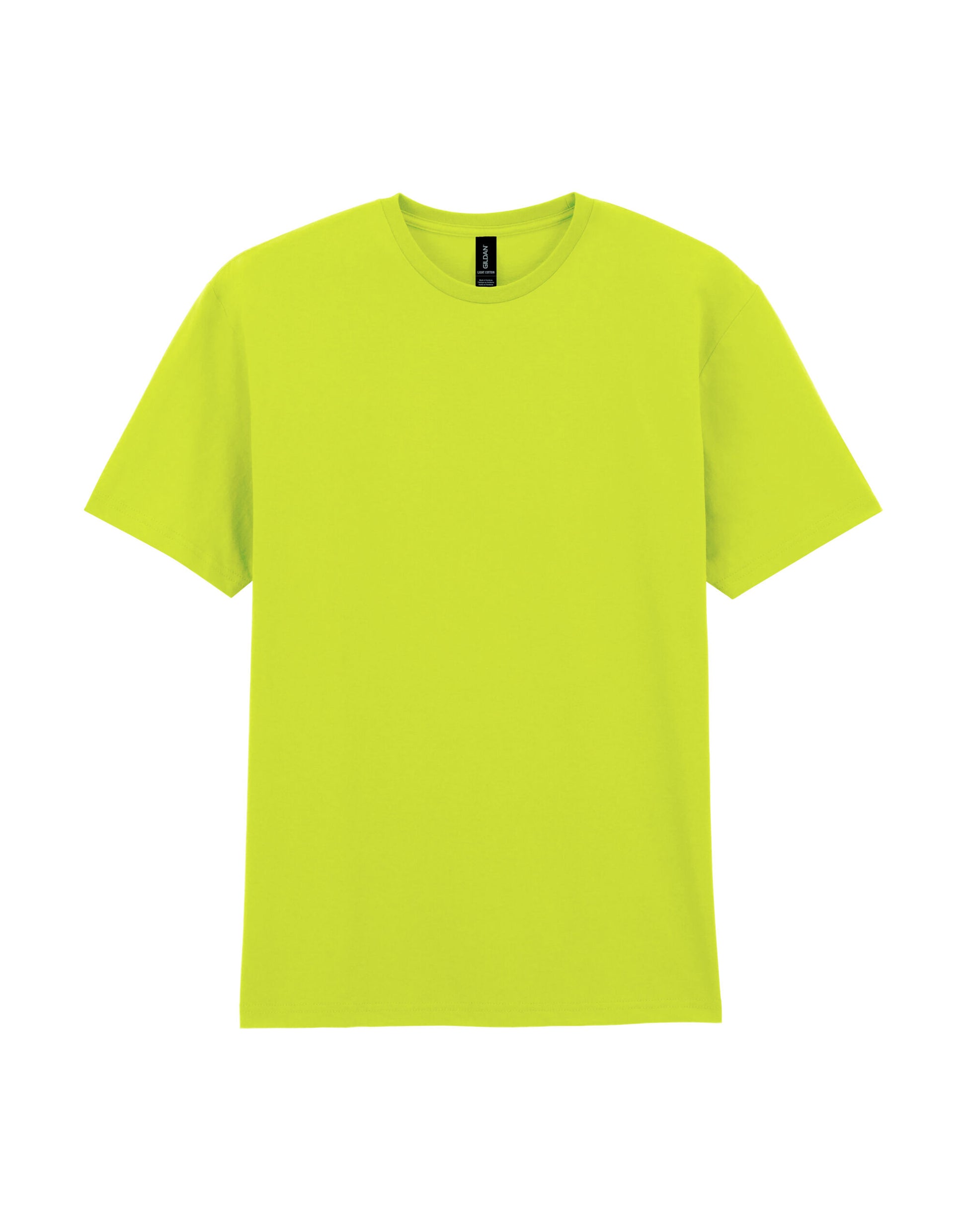 Light Cotton Adult T-Shirt - Safety Green