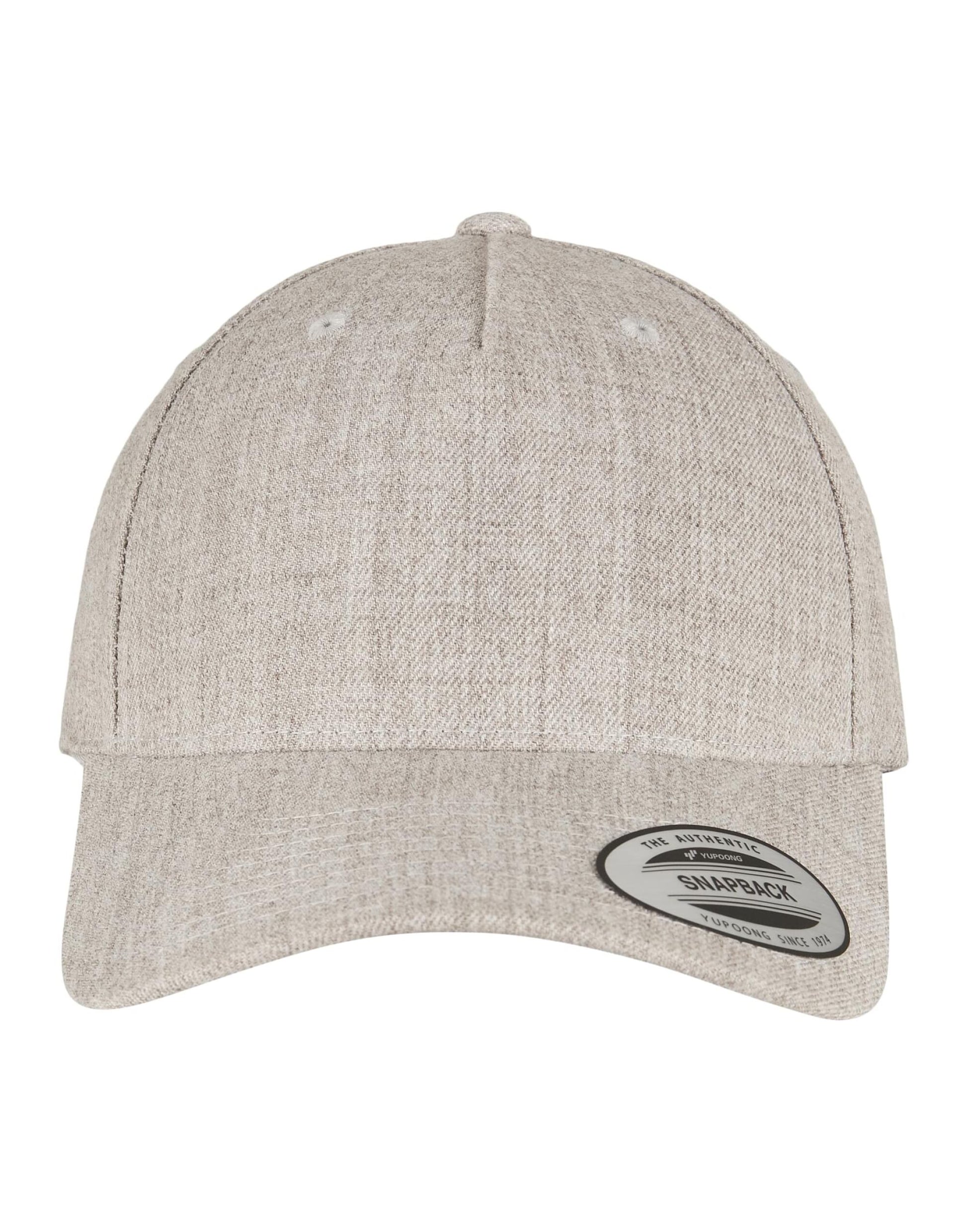 YP Classics 5 Panel Premium Cap - Heather Grey