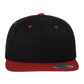 Two Tone Classic Snapback Cap - Black/Red