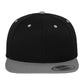 Two Tone Classic Snapback Cap - Black/Silver
