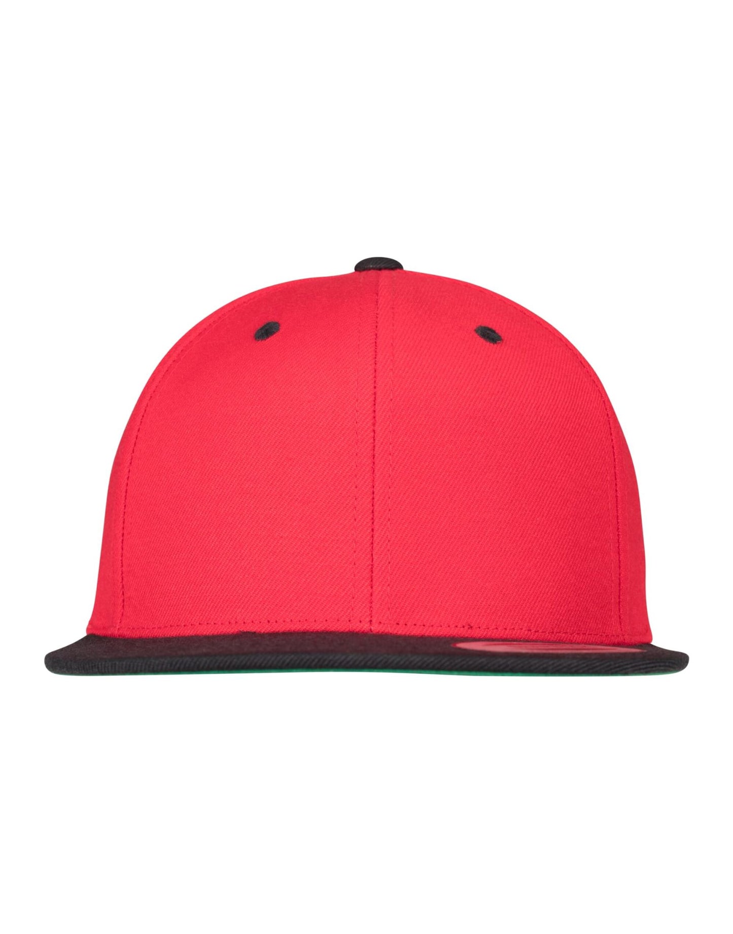 Two Tone Classic Snapback Cap - Red/Black