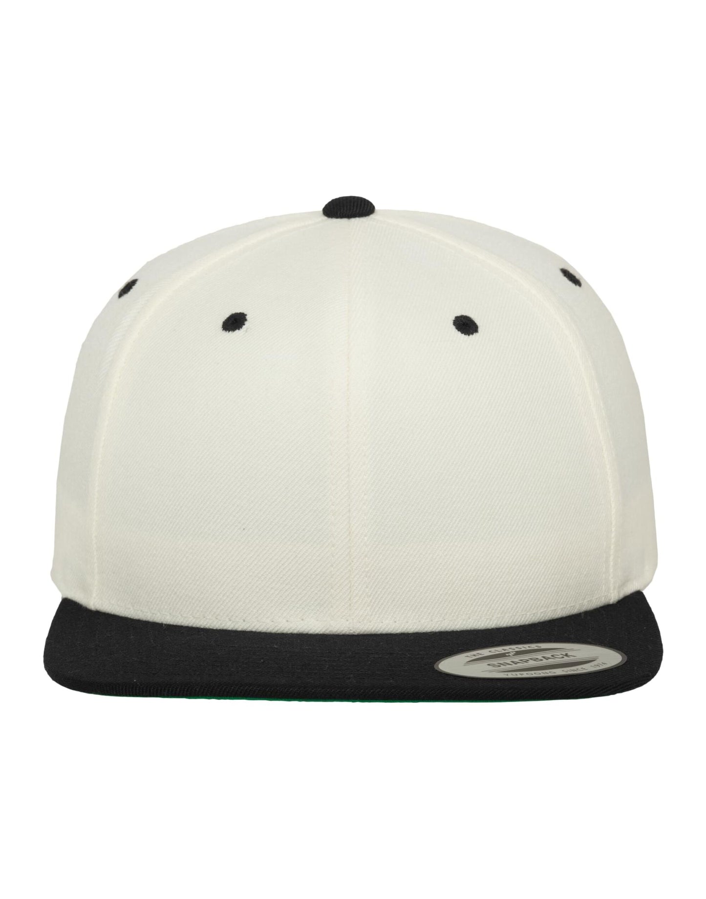 Two Tone Classic Snapback Cap - Natural/Black