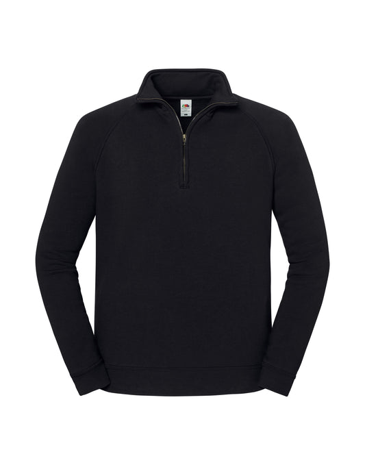 Iconic Premium Zip Neck Sweat - Black