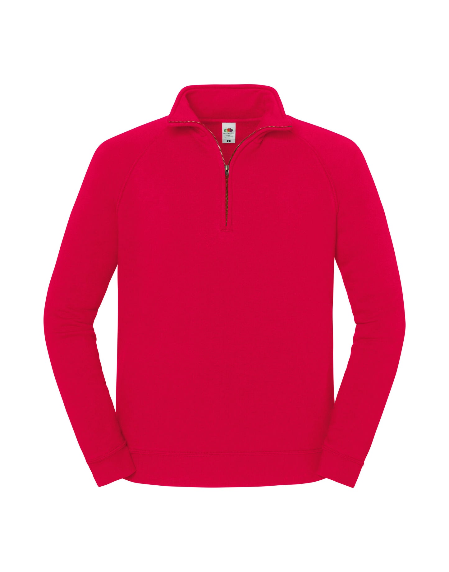 Iconic Premium Zip Neck Sweat - Red