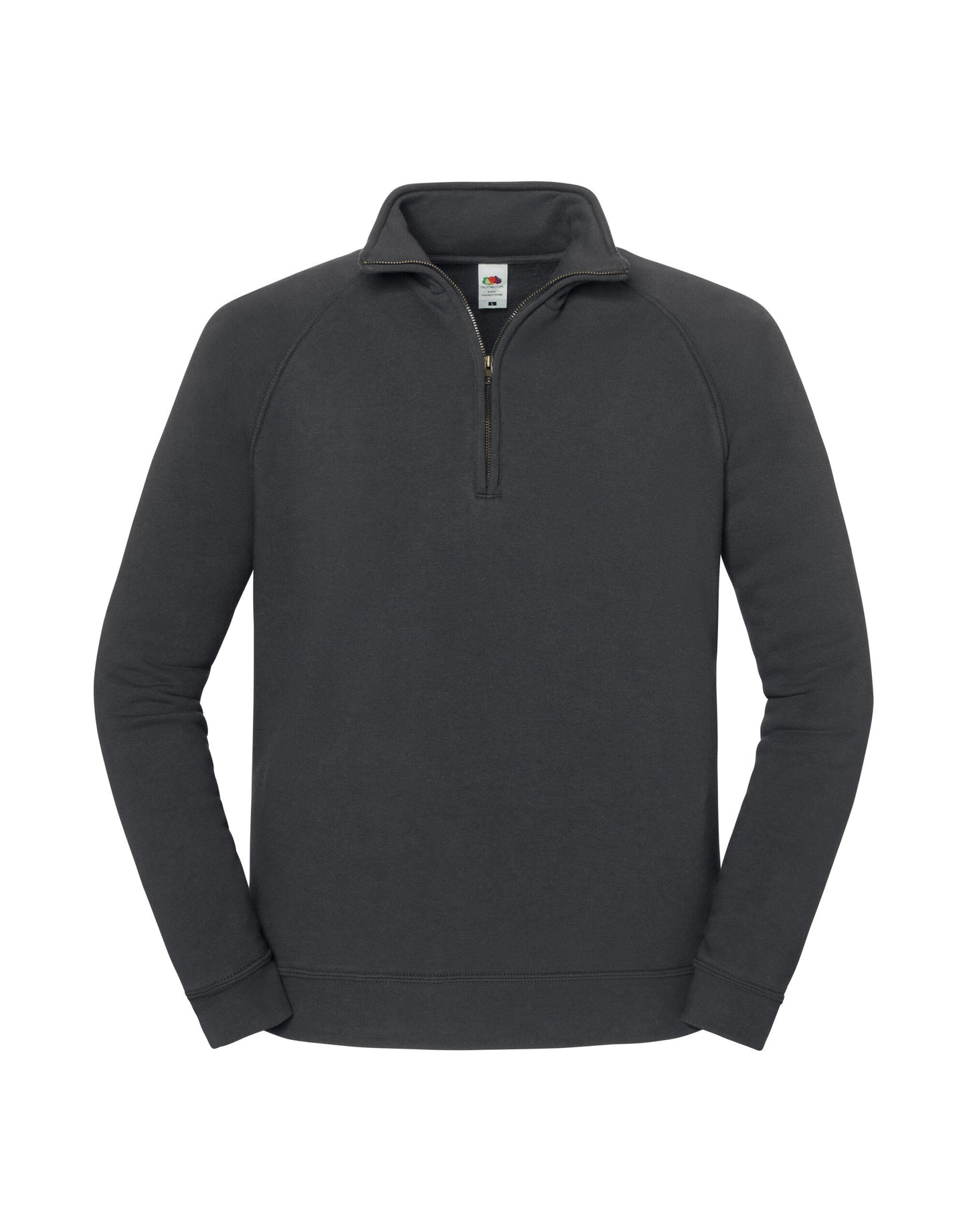 Iconic Premium Zip Neck Sweat - Light Graphite