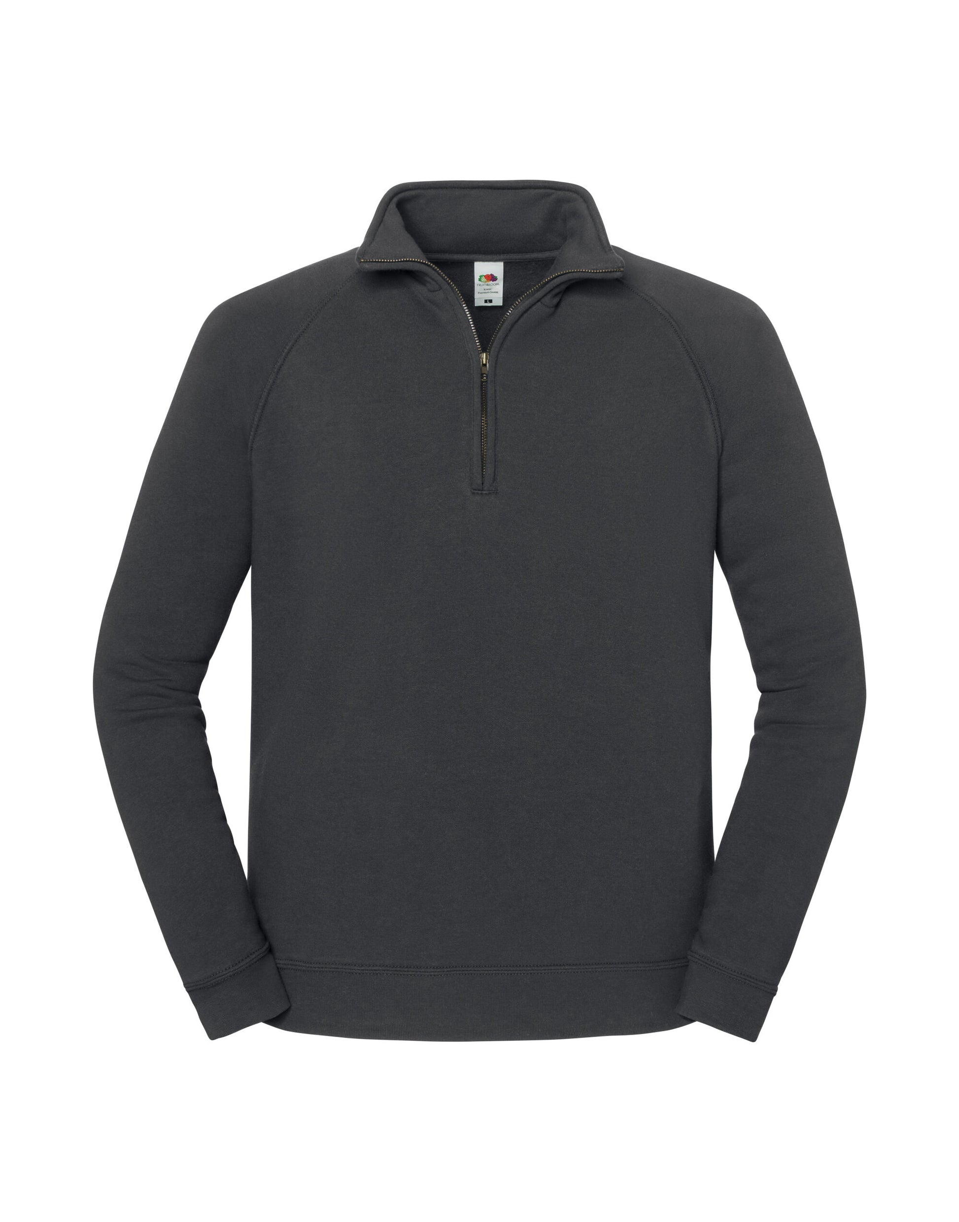Iconic Premium Zip Neck Sweat - Light Graphite