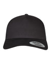 5 Panel Retro Trucker Cap - Black