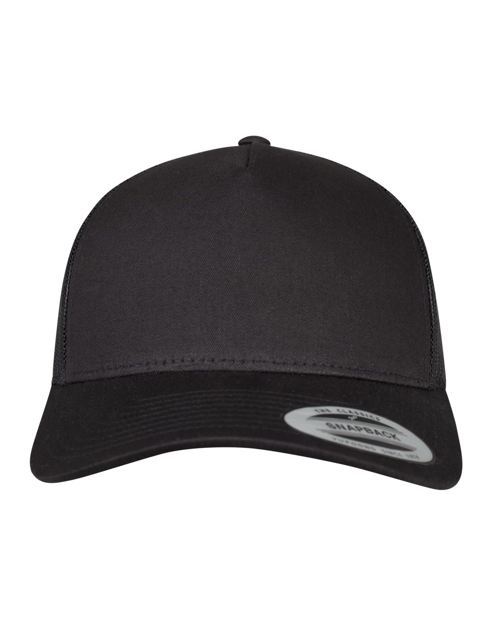 5 Panel Retro Trucker Cap - Black