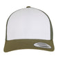 Retro Trucker Colored Front - Moss Green/White/Olive